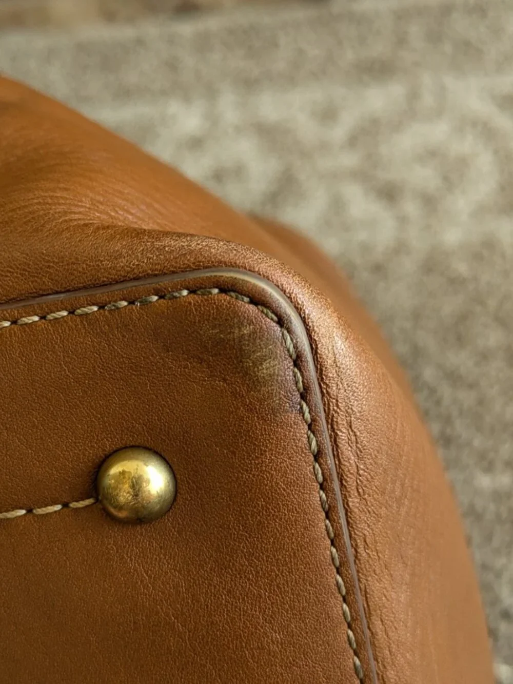 SHINOLA The Pocket East West Tote Leather Tan Cognac Brown Shoulder Bag Purse